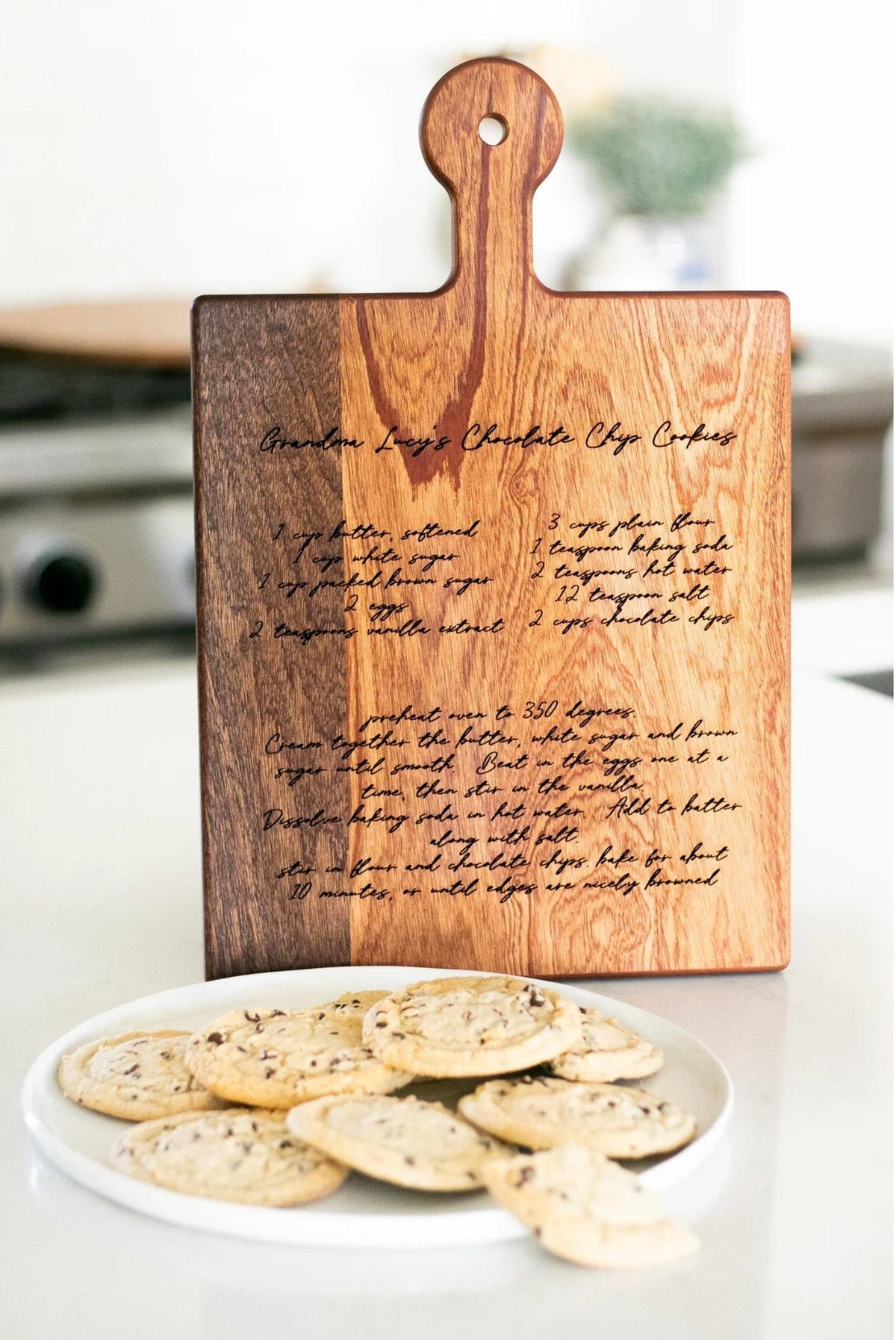 Handwritten Recipe Cutting Board