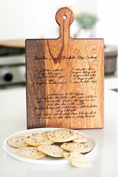 Handwritten Recipe Cutting Board