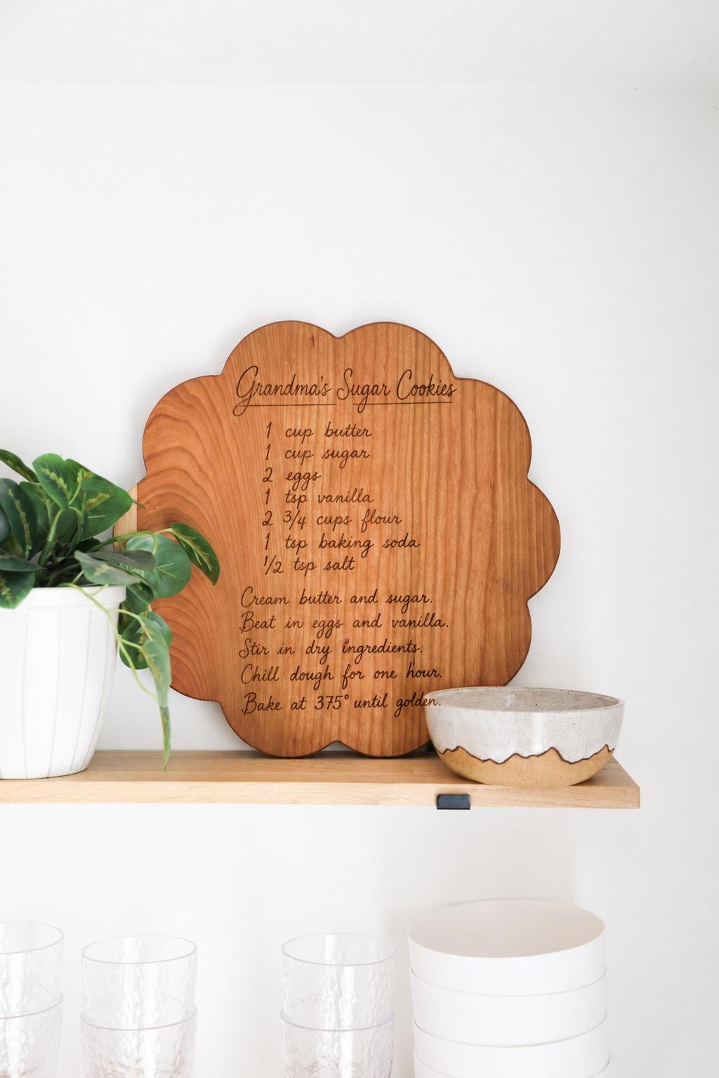Handwritten Recipe Cutting Board