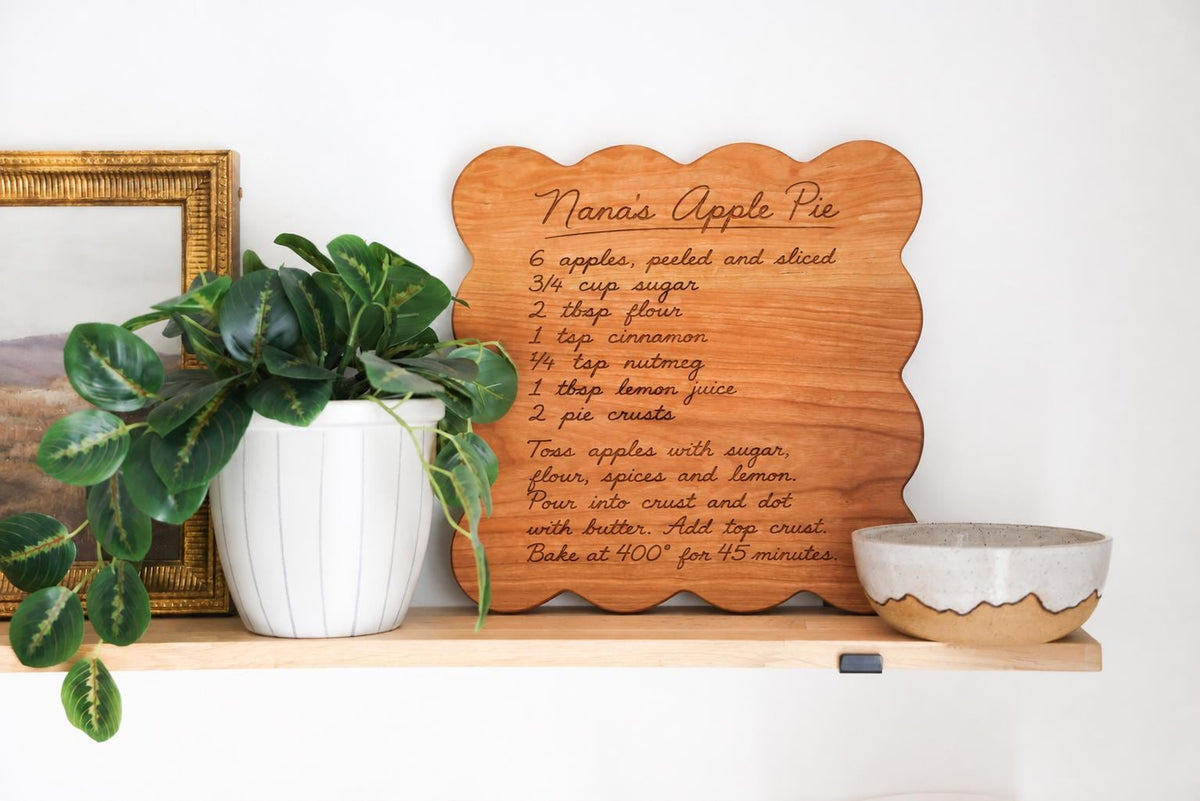 Handwritten Recipe Cutting Board