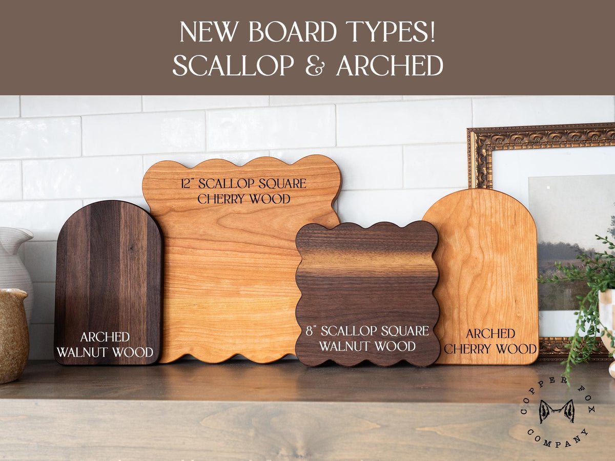 Script Names Date Cutting Board