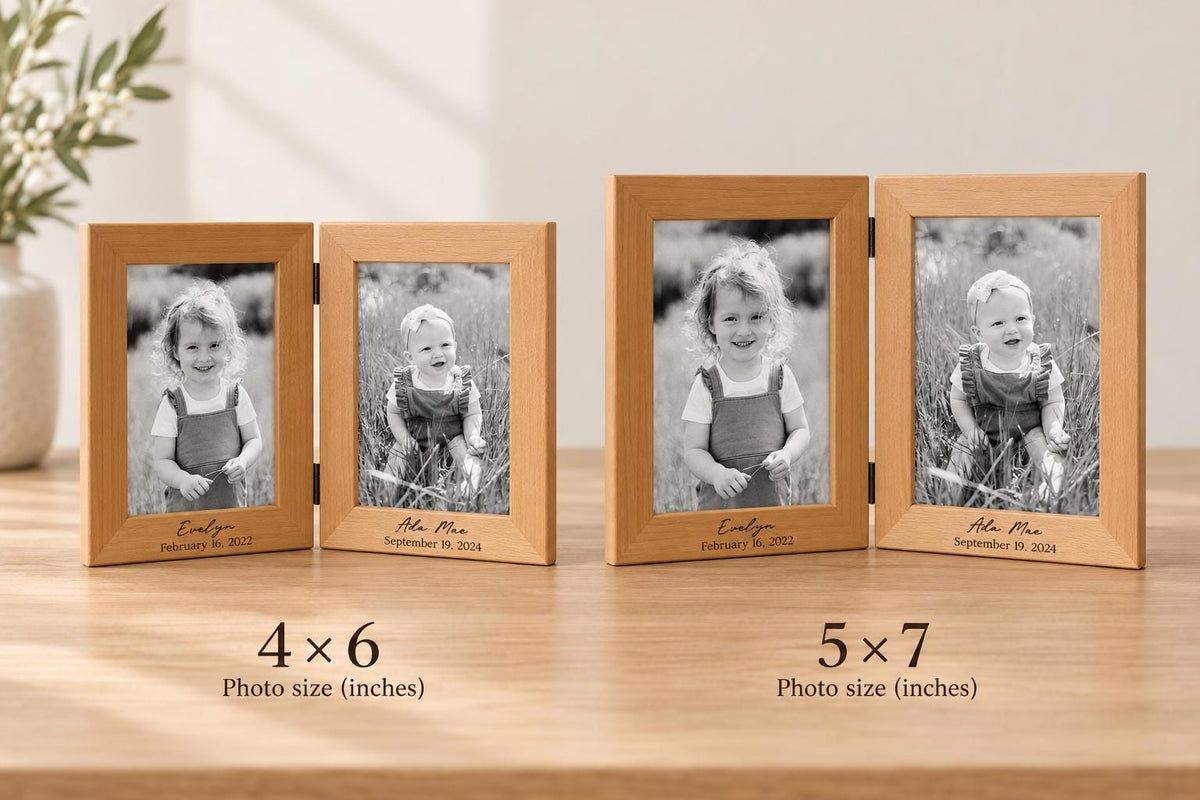 Double Wood Photo Frame