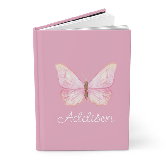 Pink Butterfly Hardcover Journal