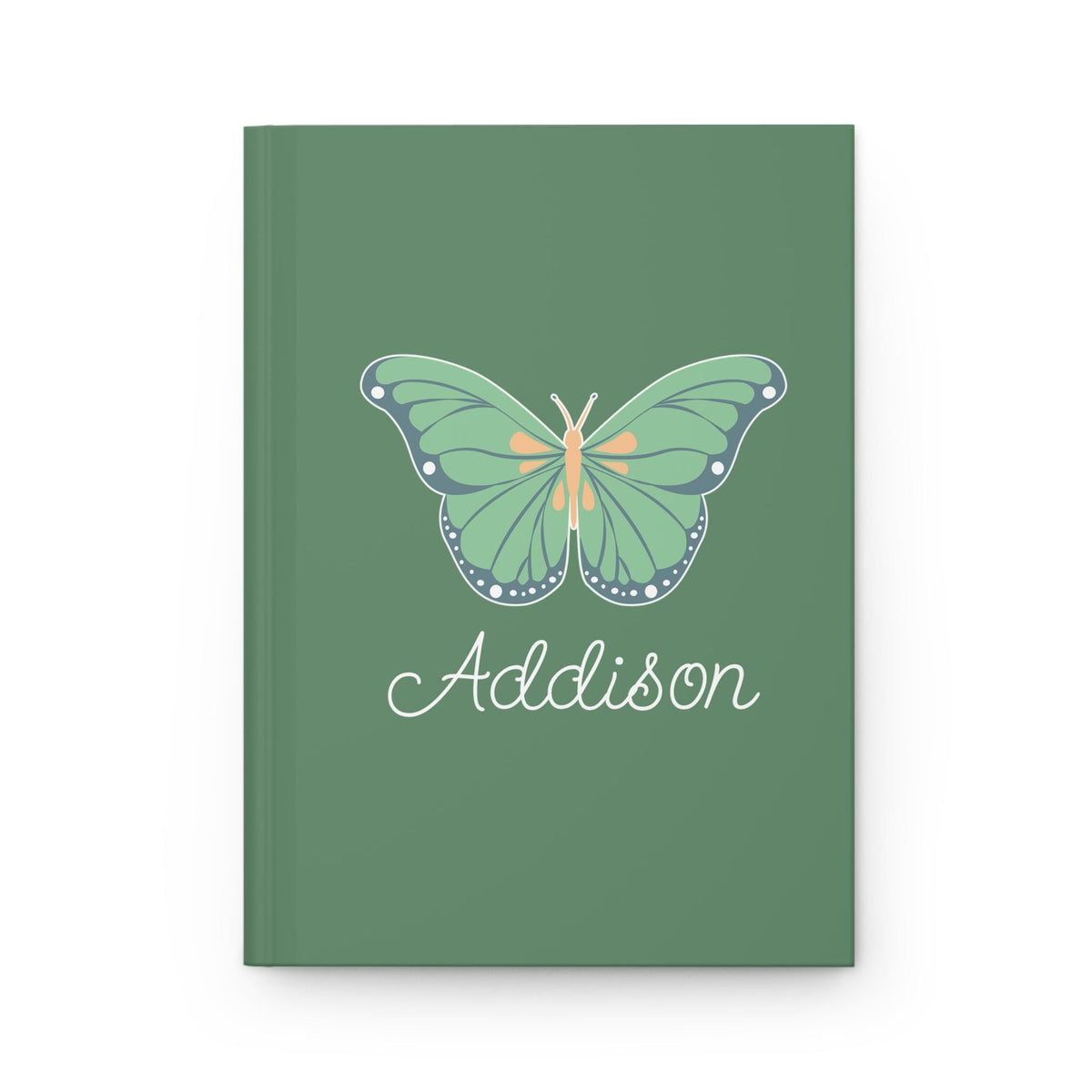 Green Butterfly Hardcover Journal