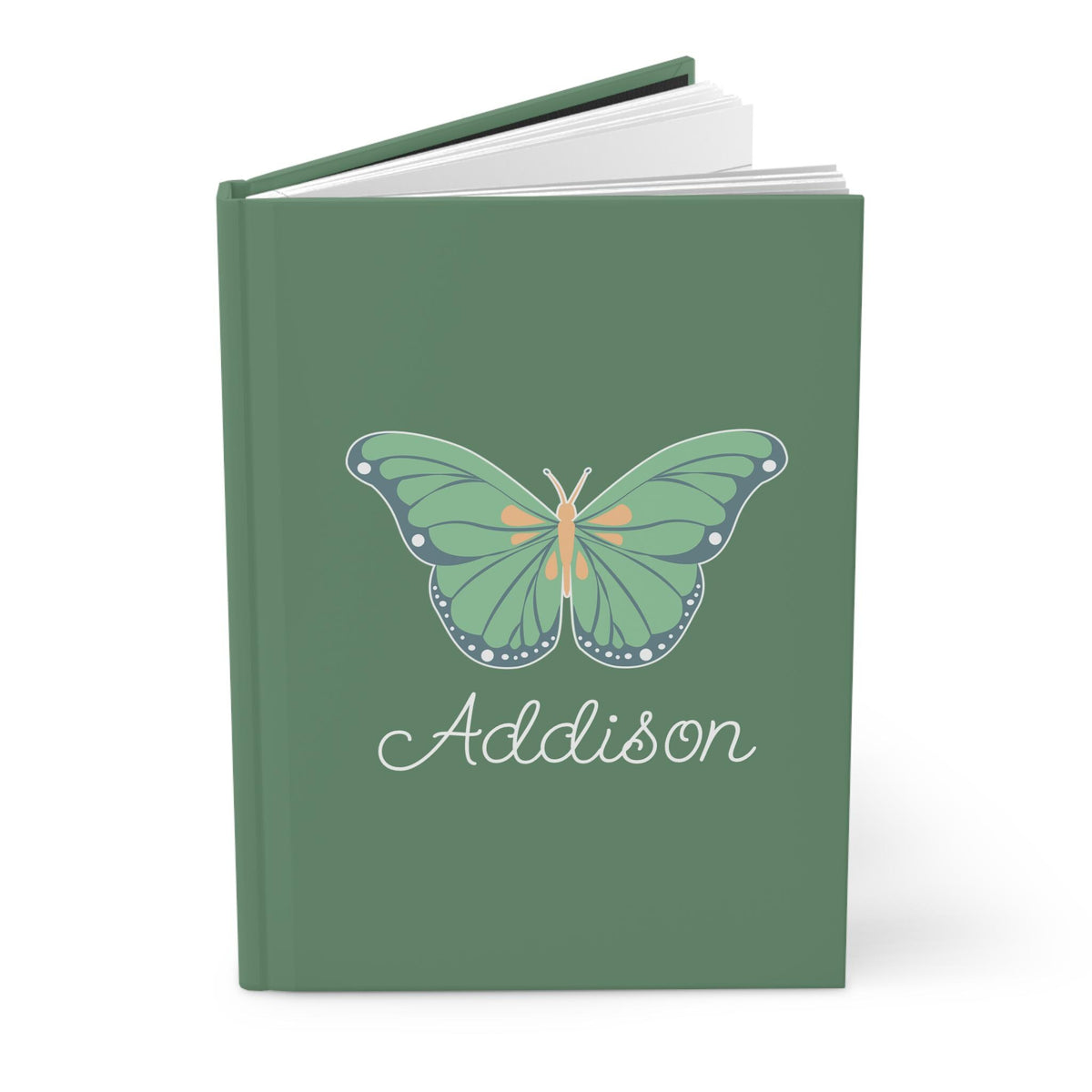 Green Butterfly Hardcover Journal