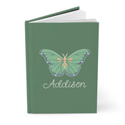 Green Butterfly Hardcover Journal