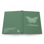 Green Butterfly Hardcover Journal