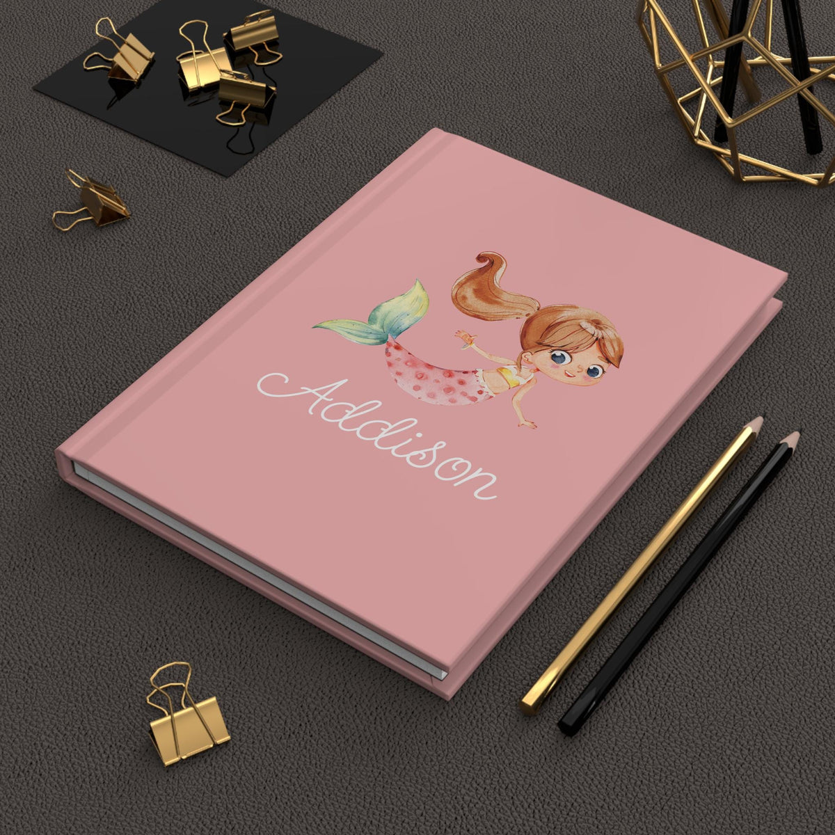 Playful Mermaid Hardcover Journal