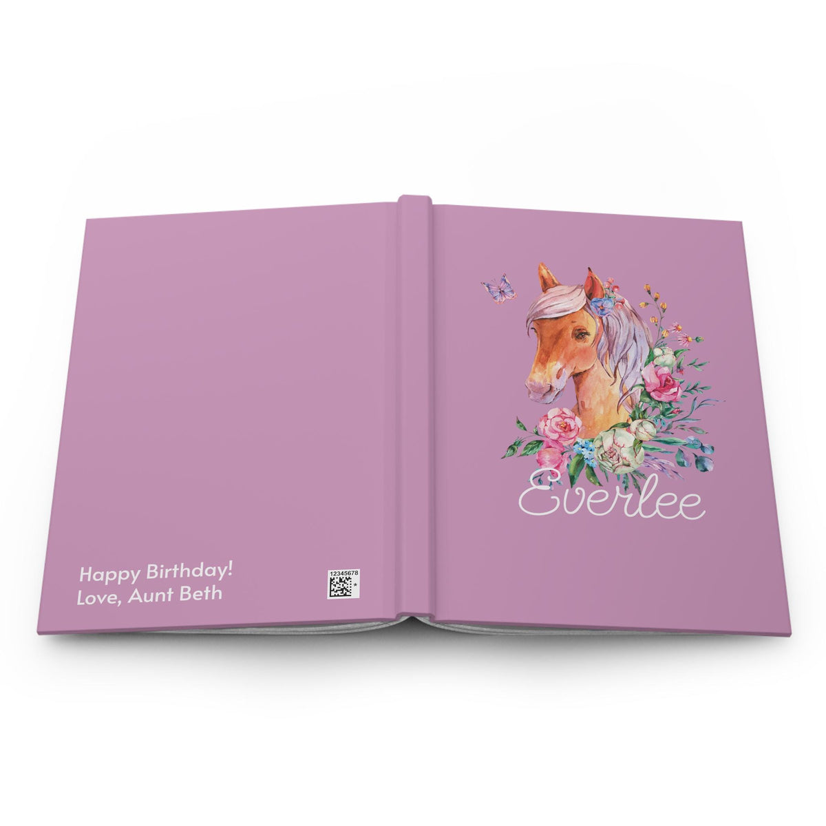 Floral Horse Hardcover Journal