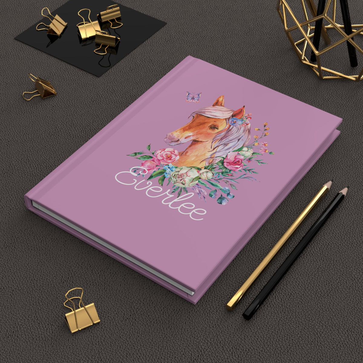 Floral Horse Hardcover Journal