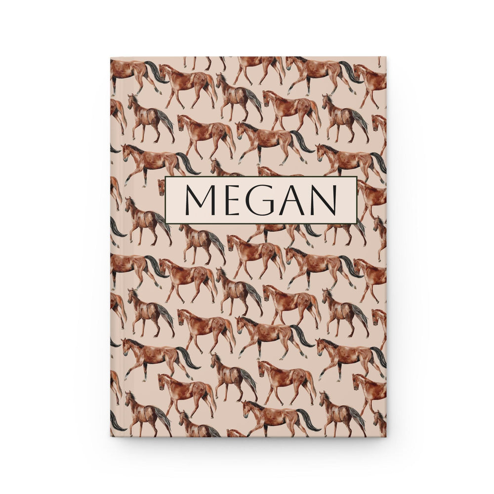 Horse Pattern Hardcover Journal