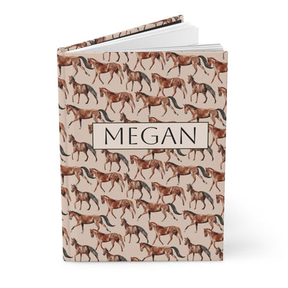 Horse Pattern Hardcover Journal