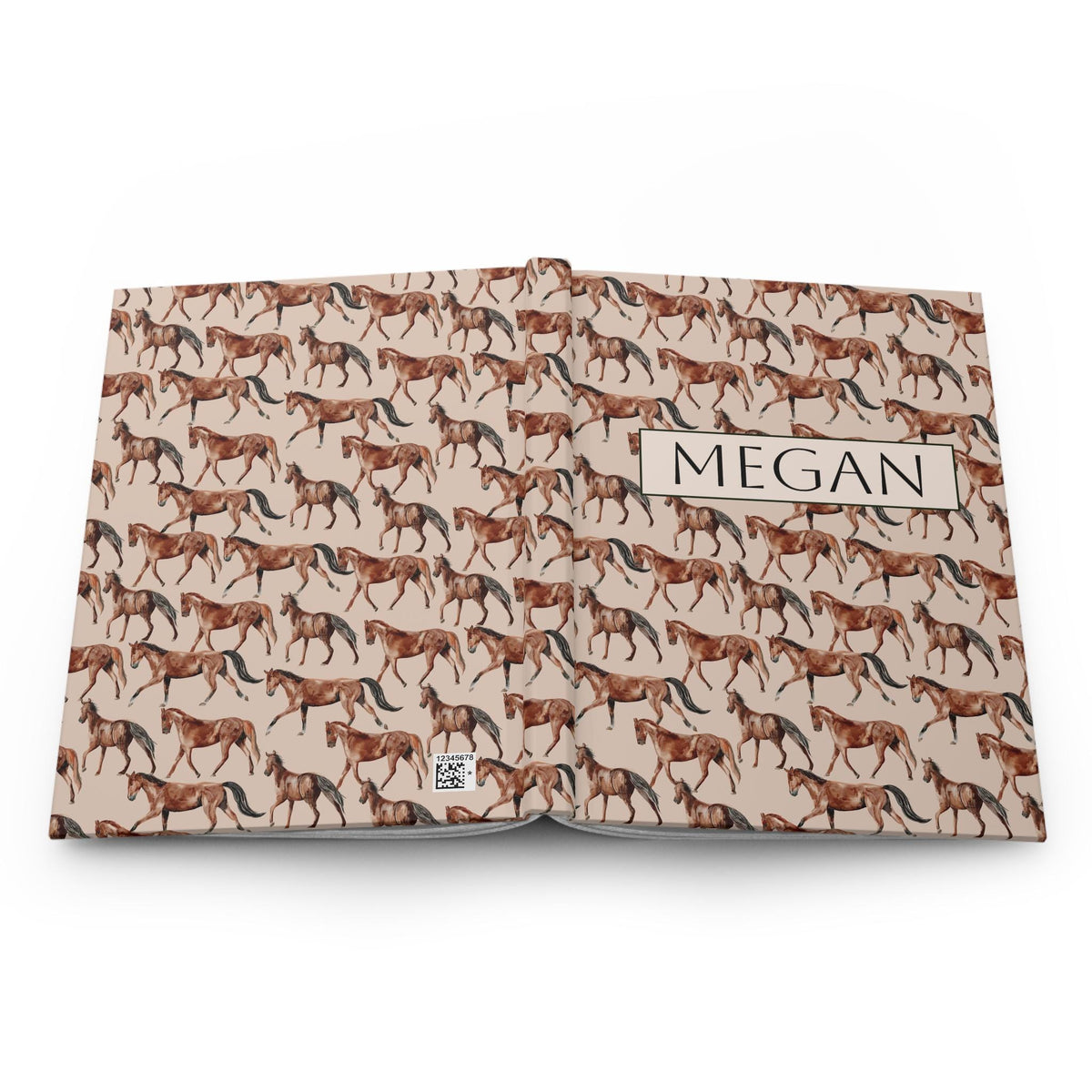 Horse Pattern Hardcover Journal