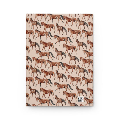 Horse Pattern Hardcover Journal