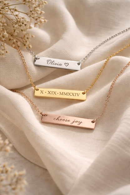 Personalized Bar Necklace