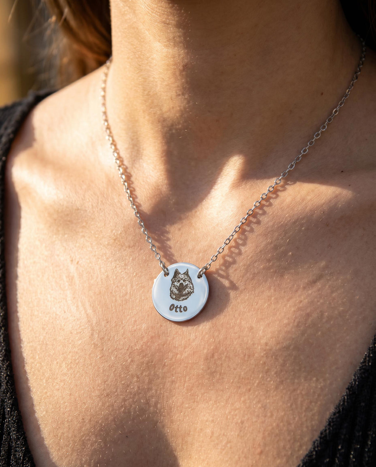 Pet Portrait Round Necklace