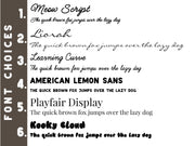a collection of various font styles and names, including "Meow Script", "Liorah", "Learning Curve", "American Lemon Sans", "Playfair Display", and "Kooly Cloud". These fonts are described as quick brown fox jumps over the lazy dog, quick brown fox jumps over the lazy dog, quick brown fox jumps over the lazy dog, quick brown fox jumps over the lazy dog, and the quick brown fox jumps over the lazy dog.