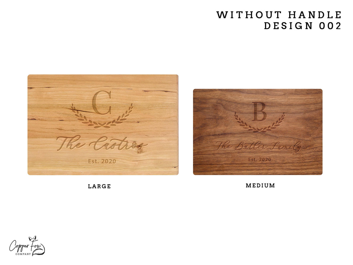 Large Initial Family Name Cutting Board