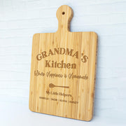 Grandma's Kitchen Cutting board Personalized Mother's day Gift for Grandma for Nana Sentimental gift from Grandkids Happiness is homemade