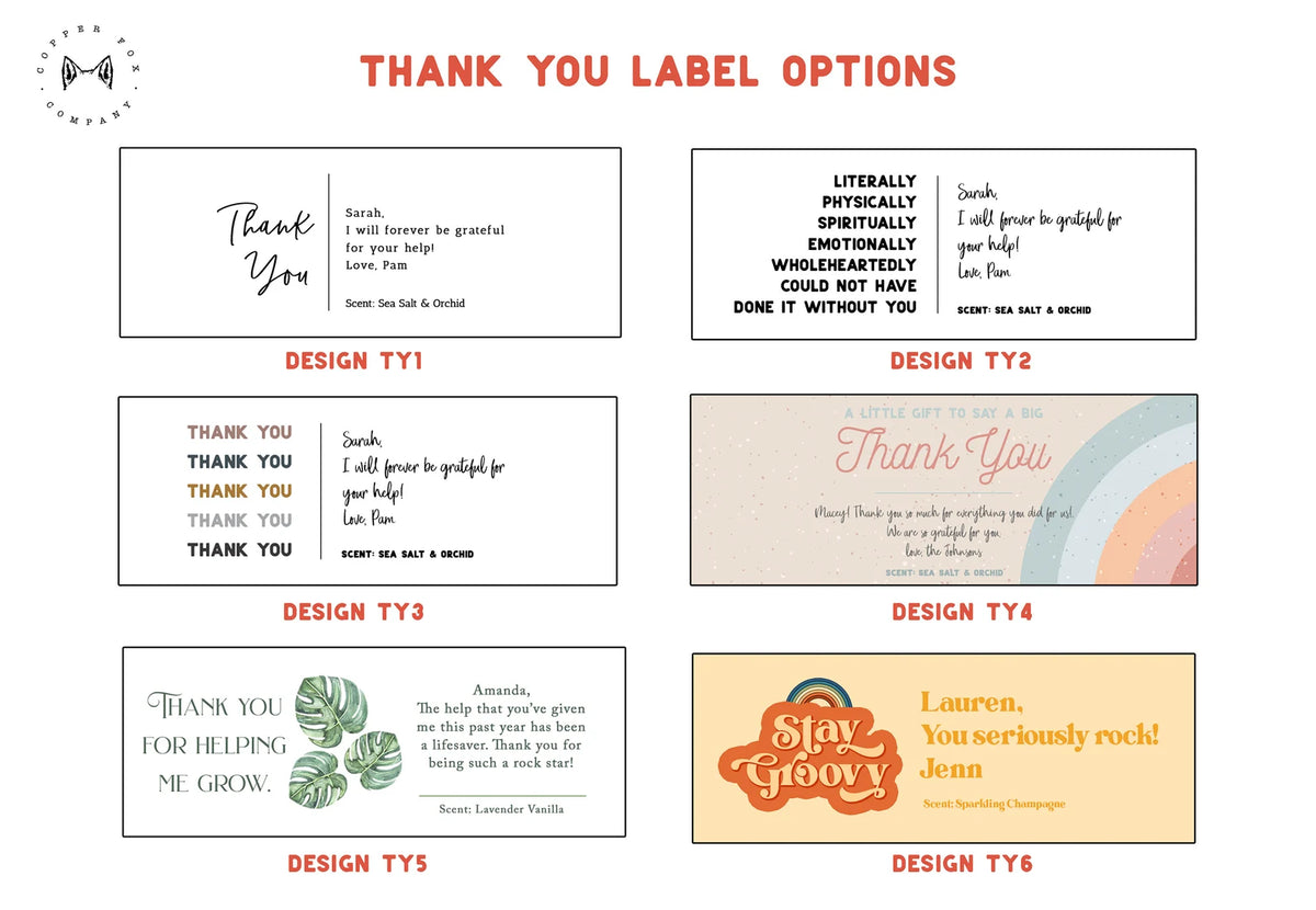 Personalized Thank You Candle
