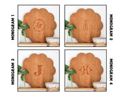 Scallop Monogram Cutting Board | Personalized Cutting Board | Personalized Charcuterie Board | Personalized Gift | Custom Gift Idea Wedding