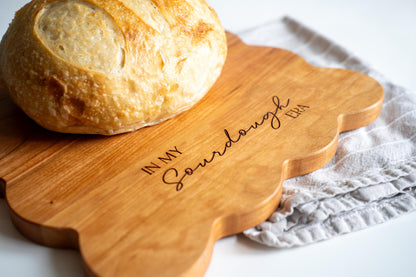Sourdough Gift Scallop Cutting Board "In my Sourdough Era" | Personalized Sourdough Gift Idea | Custom Cutting Board Charcuterie Board