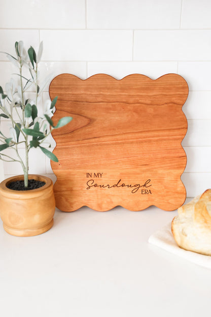 Sourdough Gift Scallop Cutting Board "In my Sourdough Era" | Personalized Sourdough Gift Idea | Custom Cutting Board Charcuterie Board