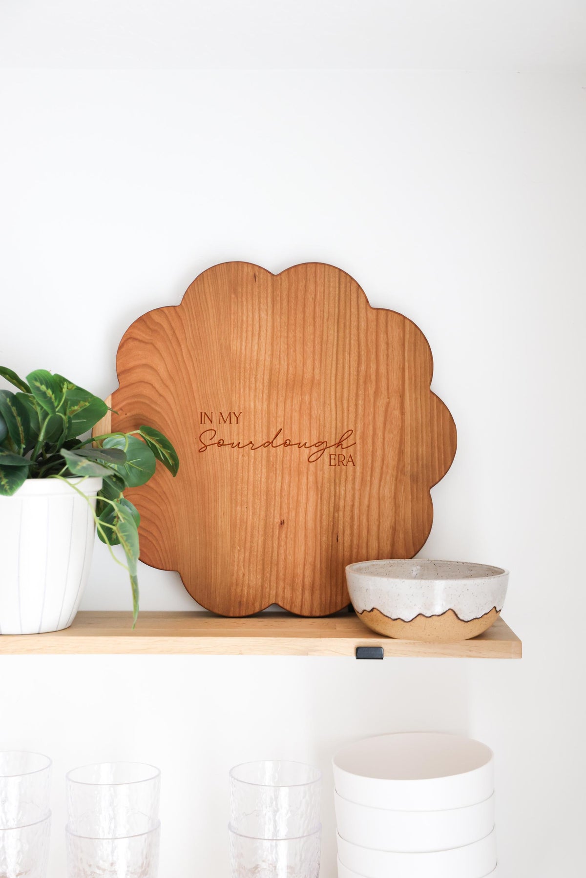 Sourdough Gift Scallop Cutting Board "In my Sourdough Era" | Personalized Sourdough Gift Idea | Custom Cutting Board Charcuterie Board