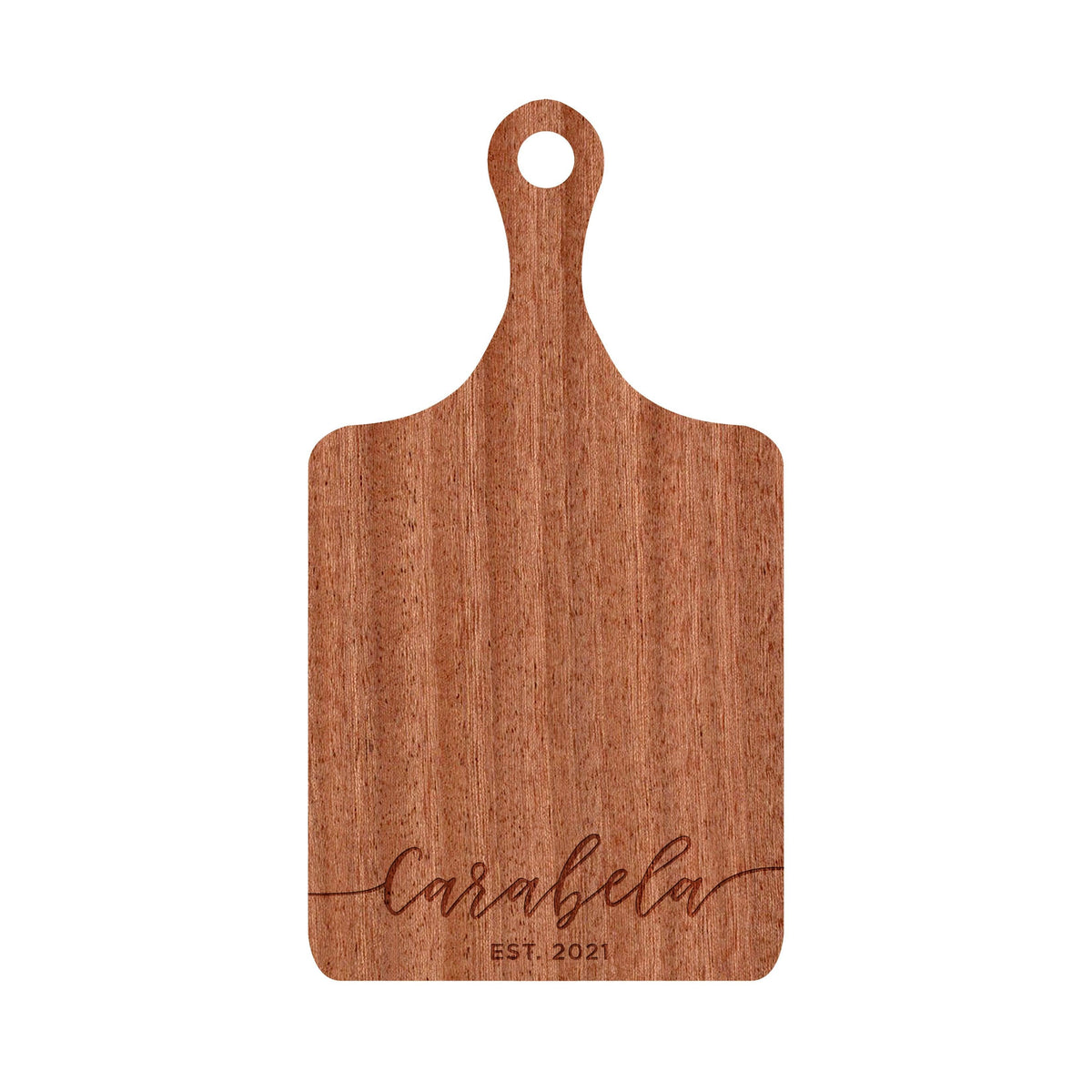 Flowing Script Family Name Cutting Board