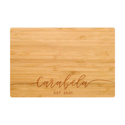 Cursive Name Personalized Cutting Board - 001