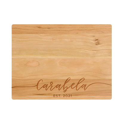 Cursive Name Personalized Cutting Board - 001