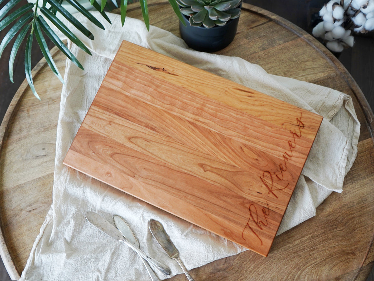 Custom Cursive Text Cutting Board