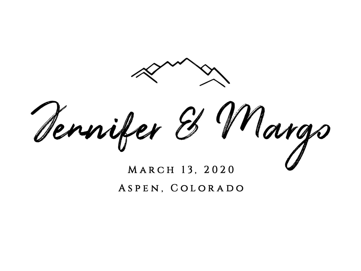 Mountain Range Wedding Photo Frame