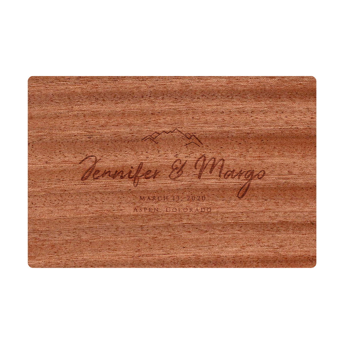 Mountain Wedding Cutting Board