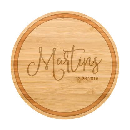 Modern Cursive Personalized Cutting Board - 029