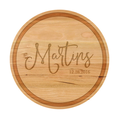 Modern Cursive Personalized Cutting Board - 029