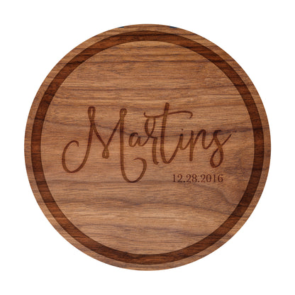 Modern Cursive Personalized Cutting Board - 029