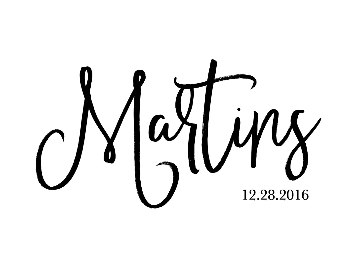 Modern Cursive Personalized Cutting Board - 029