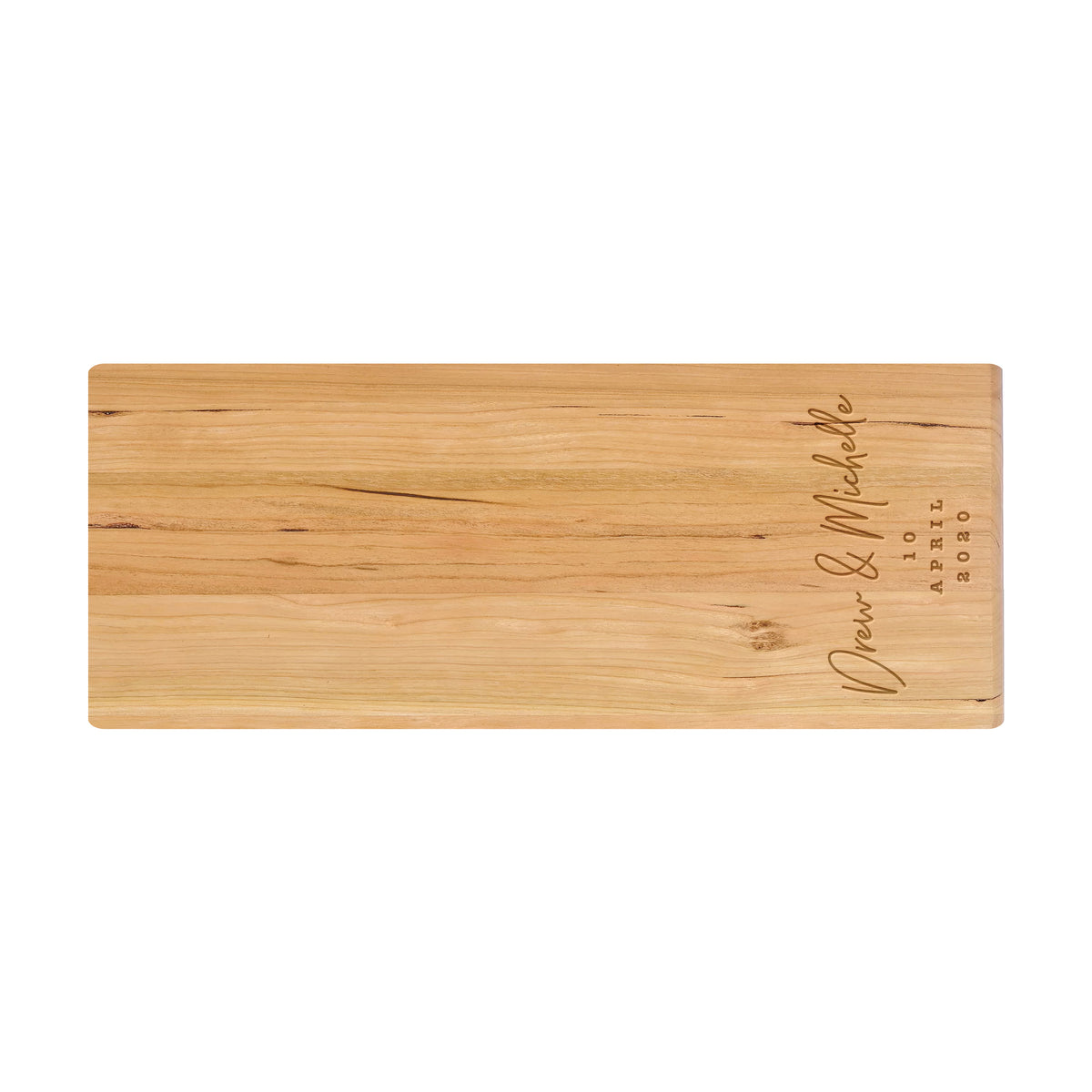 Personalized Cutting Board Cursive Engagement Names - 031