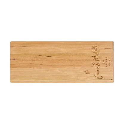 Personalized Cutting Board Cursive Engagement Names - 031