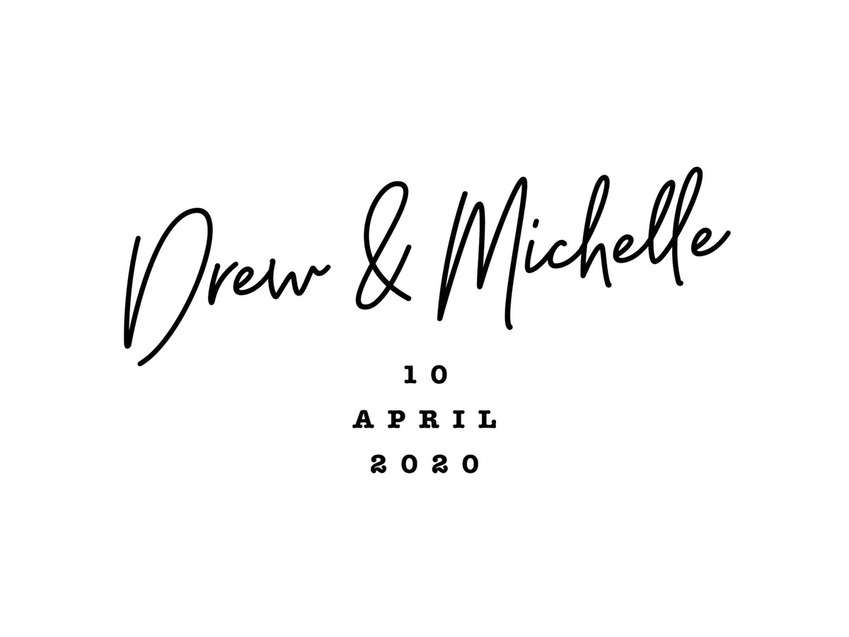 Modern Script Wedding Date Cutting Board