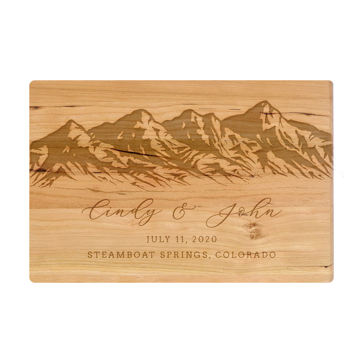 Mountain Range Wedding Cutting Board