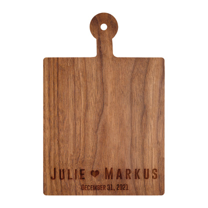 Personalized Cutting Board | Bold Names with Heart
