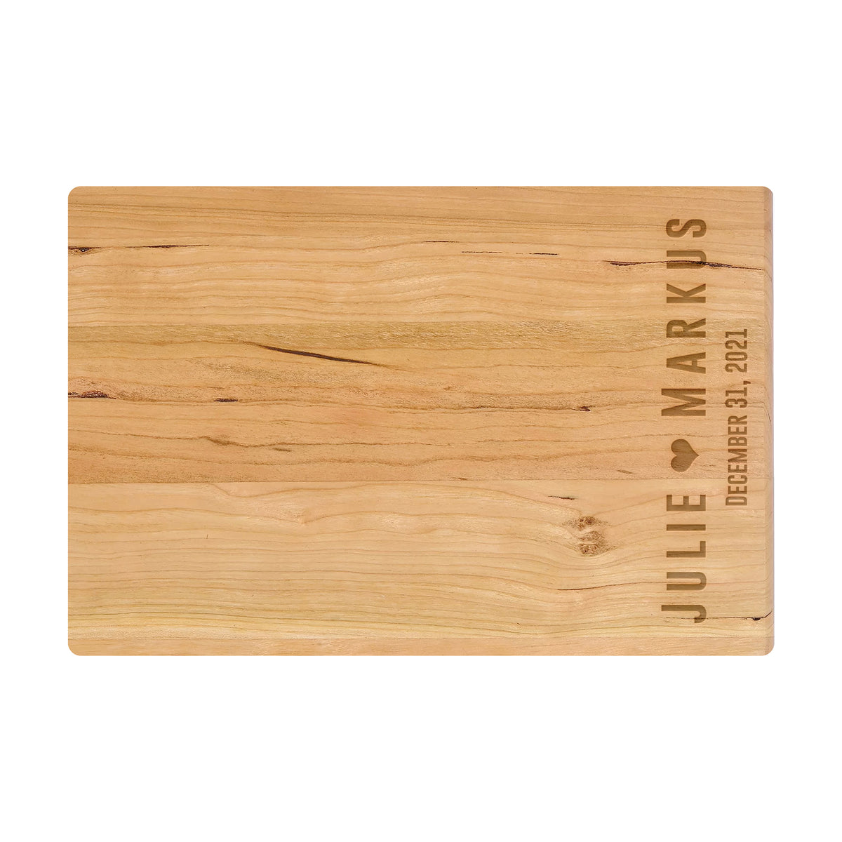 Bold Names and Heart Cutting Board