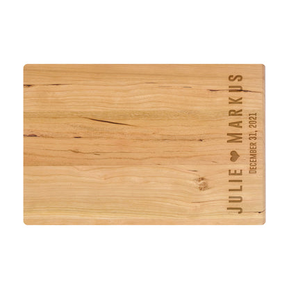 Personalized Cutting Board | Bold Names with Heart