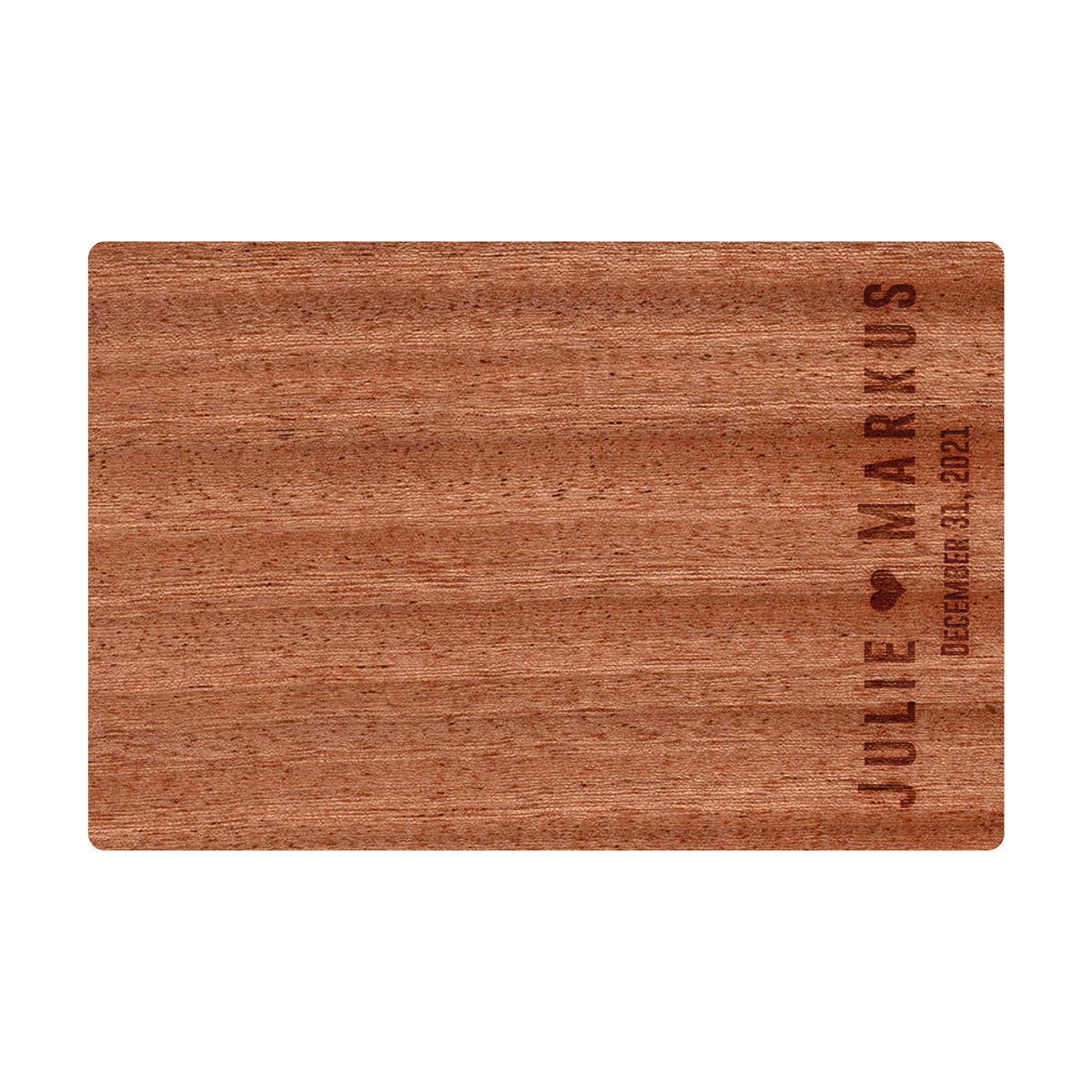 Bold Names and Heart Cutting Board