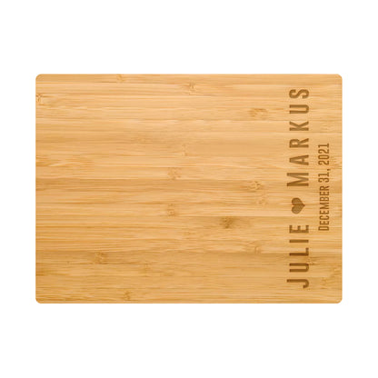 Personalized Cutting Board | Bold Names with Heart