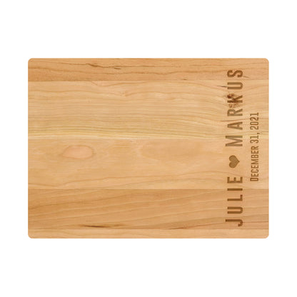 Personalized Cutting Board | Bold Names with Heart
