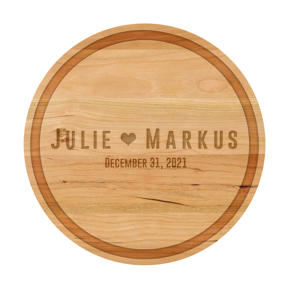 Bold Names and Heart Cutting Board