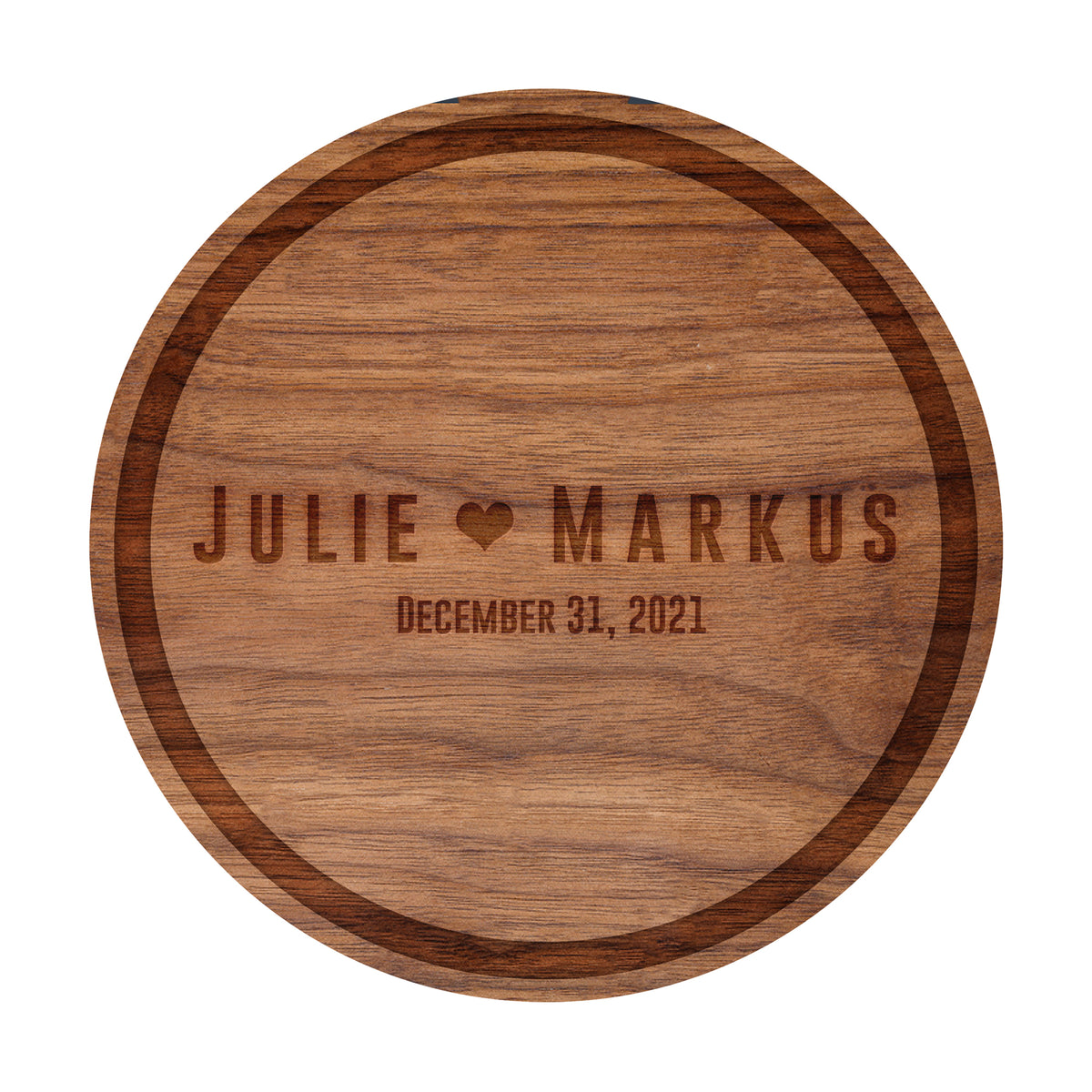 Bold Names and Heart Cutting Board